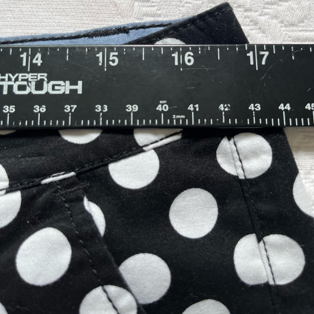 NWT SO Y2K Chino Short Black White Polka Dot Button Tab Jnr Size 11 - Picture 11 of 15